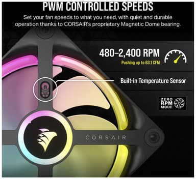 Corsair iCUE LINK OX120 RGB 120 mm PWM tuuletin aloituspakkaus (3 kpl)
