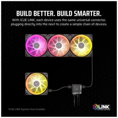 Corsair iCUE LINK LX120 RGB 120 mm PWM tuuletin aloituspakkaus (3 kpl)