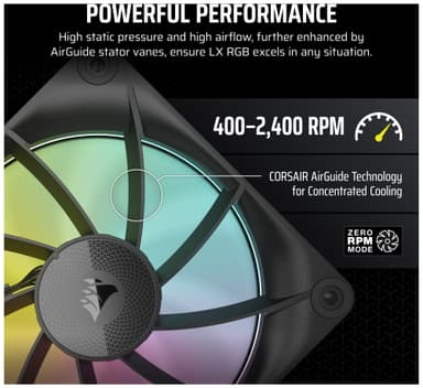 Corsair iCUE LINK LX120 RGB 120 mm PWM tuuletin aloituspakkaus (3 kpl)