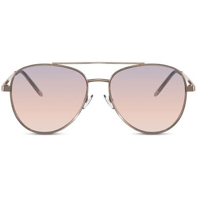 Unisex Aviator-aurinkolasit – Kultainen kehys, liilat linssit, 100 % UV-suoja, kierrätetty materiaali