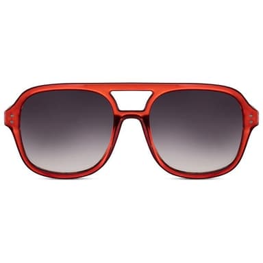 Punaiset Aviator-aurinkolasit – 100 % UV-suoja (kategoria 3), unisex-malli