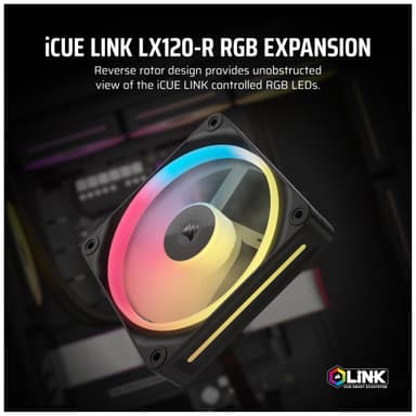 Corsair iCUE LINK LX120R RGB 120 mm PWM jatkotuuletin