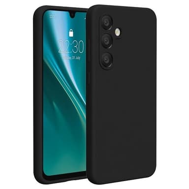 Etteri silikonikuori mikrokuituvuorella Samsung Galaxy S24 FE:lle - Svart