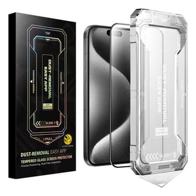 Karkaistu näytön suojakalvo, jossa on helppo asennus iPhone 15 Pro Maxille