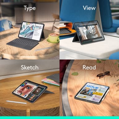 Logitech Combo Touch iPad Pro 11 näppäimistökotelo (M4) (grafiitti)