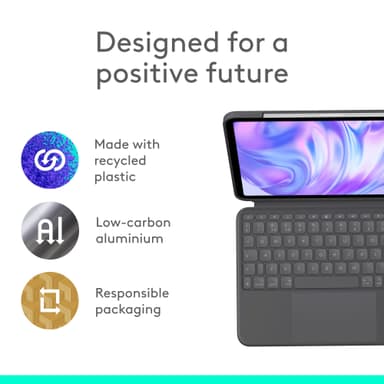 Logitech Combo Touch iPad Pro 11 näppäimistökotelo (M4) (grafiitti)