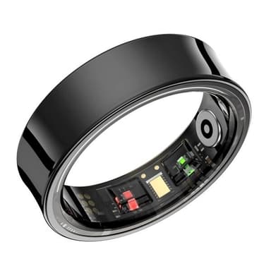 R09 Smart Ring sykemittauksella ja useilla harjoitustiloilla Koko 10 - Svart