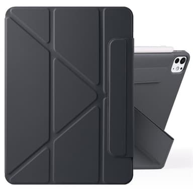 Keinonahkakotelo jalustalla ja magneeteilla iPad Pro 11 2024 - Svart