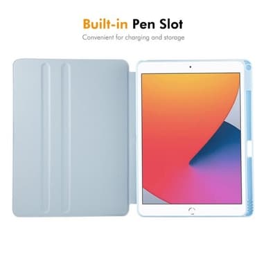 Keinonahkainen kotelo jalustalla iPad Air 10.5 / Pro 10.5 / 10.2 - harmaa