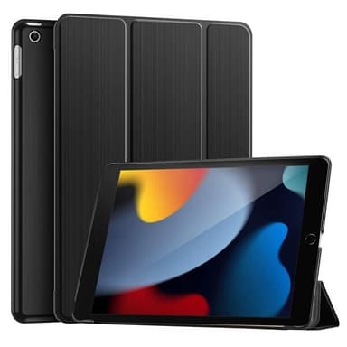 Trifold kotelo jalustalla iPad 10,2"" 2021 -laitteille - musta