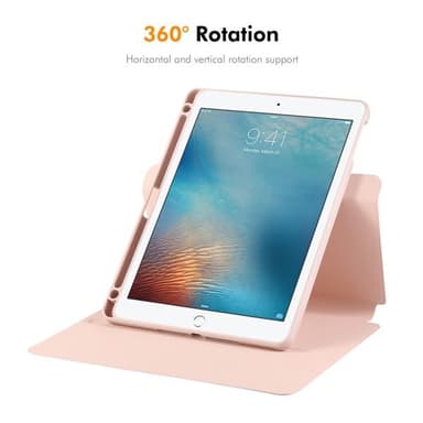 Keinonahkainen kotelo jalustalla iPad Air / Air 2 / 9.7 2017 / 2018 - harmaa - harmaa