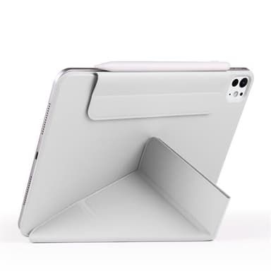 Keinonahkakotelo jalustalla ja magneeteilla iPad Pro 11 2022 / 2021 / 2020 - harmaa