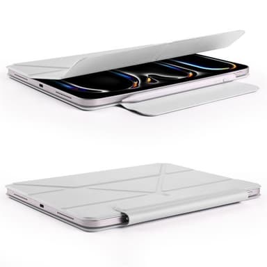 Keinonahkakotelo jalustalla ja magneeteilla iPad Pro 11 2022 / 2021 / 2020 - harmaa