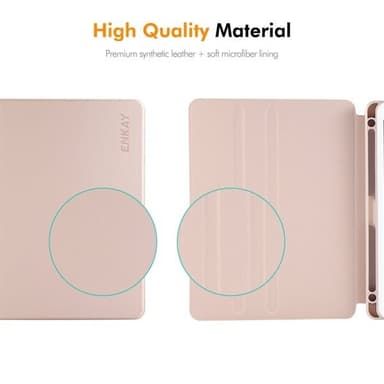 Keinonahkainen kotelo jalustalla iPad Air / Air 2 / 9.7 2017 / 2018 - harmaa - harmaa