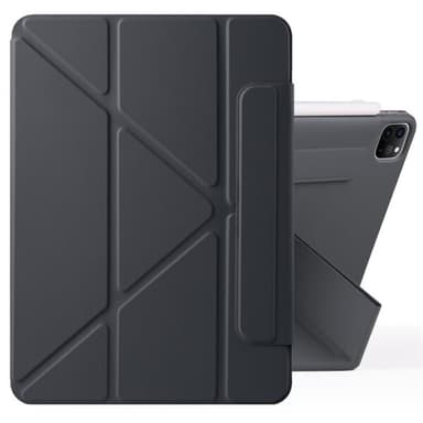 Keinonahkakotelo jalustalla ja magneeteilla iPad Pro 12.9 2022 / 2021 / 2020 - Svart
