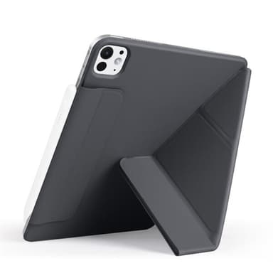 Keinonahkakotelo jalustalla ja magneeteilla iPad Pro 12.9 2022 / 2021 / 2020 - Svart