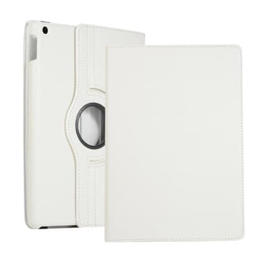Apple iPad 10.2 2021/2020/2019 Litchi Texture -teline - Valkoinen