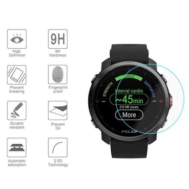 Polar Grit X Smartwatch Karkaistun lasin näytönsuojan lisävaruste