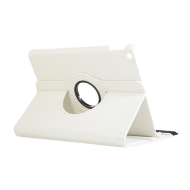 Apple iPad 10.2 2021/2020/2019 Litchi Texture -teline - Valkoinen