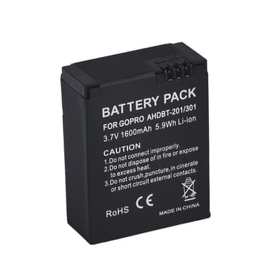 1600mAh AHDBT-201 AHDBT-301 akun vaihto GoPro Hero 3 3+: lle