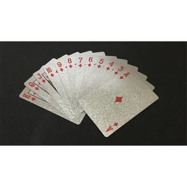 54kpl Creative Vedenpitävä 100 dollarin muoviset pokeripelikortit - hopea