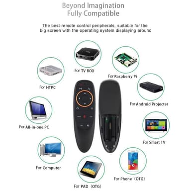 G10 2,4 GHz: n langaton hiiren kaukosäädin kannettavalle tietokoneelle Android TV Box