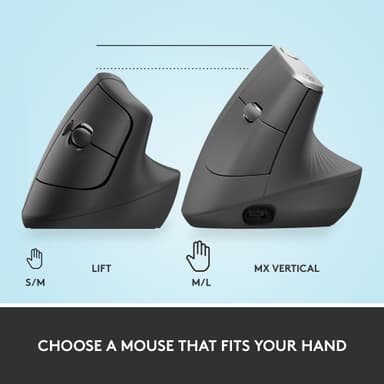 Logitech Lift Vertical langaton hiiri (grafiitti)