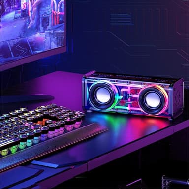 Bluetooth-kaksoissarvikaiutin RGB-kevyt subwoofer-musiikkisoitin