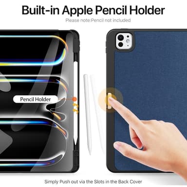 DUX DUCIS Domo iPad Pro 13 (2024) Kolminkertainen jalusta - Blue