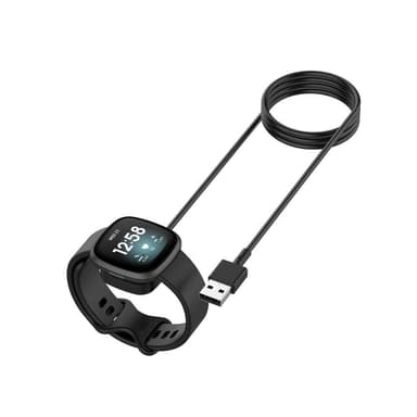 Laturin vaihto Fitbit Versa 3/Sense - Musta