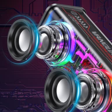 Bluetooth-kaksoissarvikaiutin RGB-kevyt subwoofer-musiikkisoitin