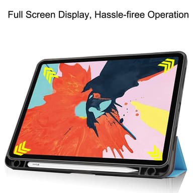 Apple iPad Air (2020) (2022) Kolminkertainen jalusta tablettikotelo - vaaleansininen