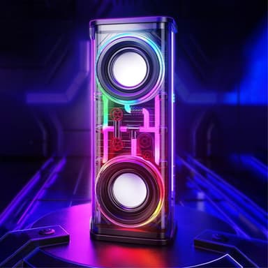 Bluetooth-kaksoissarvikaiutin RGB-kevyt subwoofer-musiikkisoitin