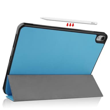 Apple iPad Air (2020) (2022) Kolminkertainen jalusta tablettikotelo - vaaleansininen