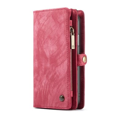 CASEME Irrotettava 2-in-1 Monipaikkainen Lompakkokotelo iPhone XS Max Punainen