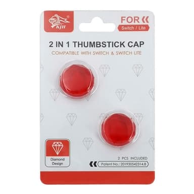 2kpl Yhteensopiva Nintendo Switch Switch Lite Joystick Thumb Stick Grip kanssa - punainen
