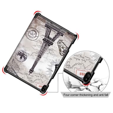Kolminkertainen jalustan kansi Lenovo Tab P10 -mallille - Eiffel-torni