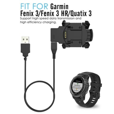 Garmin Fenix 3 HR/Fenix3/Quatix 3 latauskaapeli