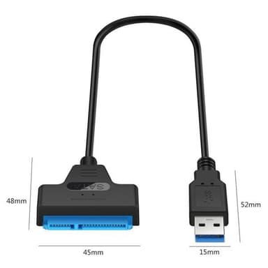 Nopea SATA- ja USB 3.0 -sovitinkaapeli