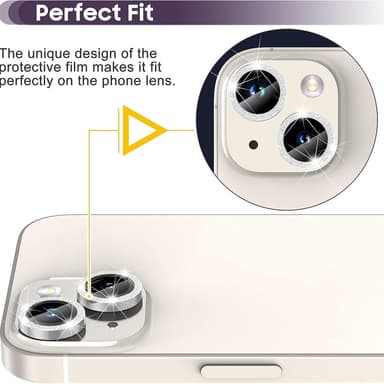 iPhone 15 / 15 Plus Ring Circle Lens -elokuvasetti Glitter