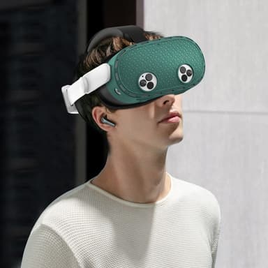 Meta Quest 3S -suojakotelolle, VR-kuulokemikrofonille, silikonisuoja