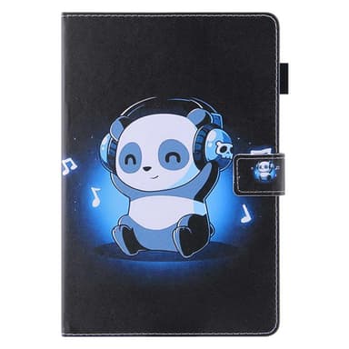 iPad 10.9 (2022) -tablettikotelon kansi taitettava jalusta - Panda/Musiikki