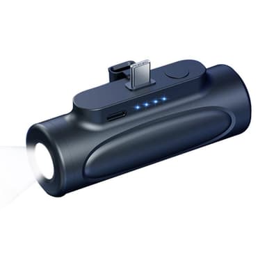 5000mAh kannettava puhelimen laturi USB-C taskulampulla