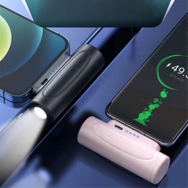 5000mAh kannettava puhelimen laturi USB-C taskulampulla