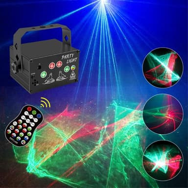 Laservalon salamavalo Ääniaktivoitu Remote Disco Party