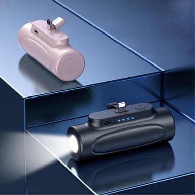 5000mAh kannettava puhelimen laturi USB-C taskulampulla