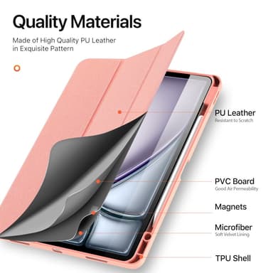 DUX DUCIS Domo iPad Air 13 (2024) Kolminkertainen jalusta - Pink