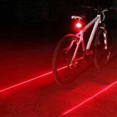 Polkupyörän 5-LED-rinnakkaislinjalasertakavalo Pyörän takavalo Vedenkestävä