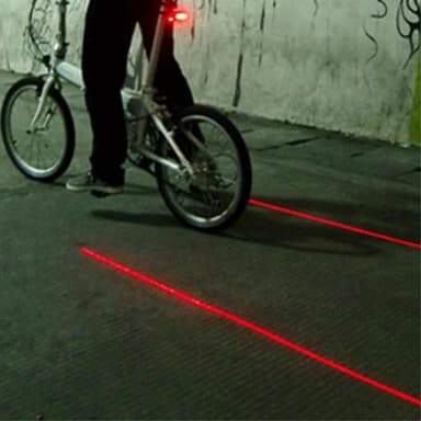 Polkupyörän 5-LED-rinnakkaislinjalasertakavalo Pyörän takavalo Vedenkestävä