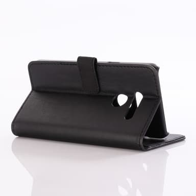 Crazy Horse Texture Retro Flip -kotelo LG G8 ThinQ: lle - musta